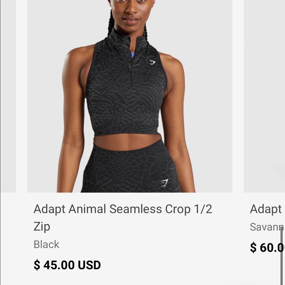 Gymshark Adapt Animal Seamless Crop Large